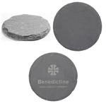 HST4200 Natural Slate Stone Round Coaster with Custom Imprint